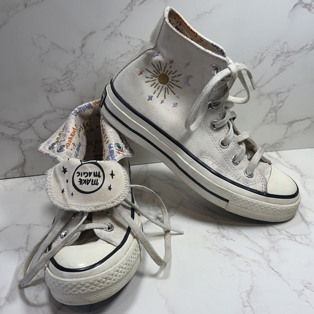 Converse Chuck Taylor 70 High Mystic World Future is Bright Wmns 5.5 Zodiac